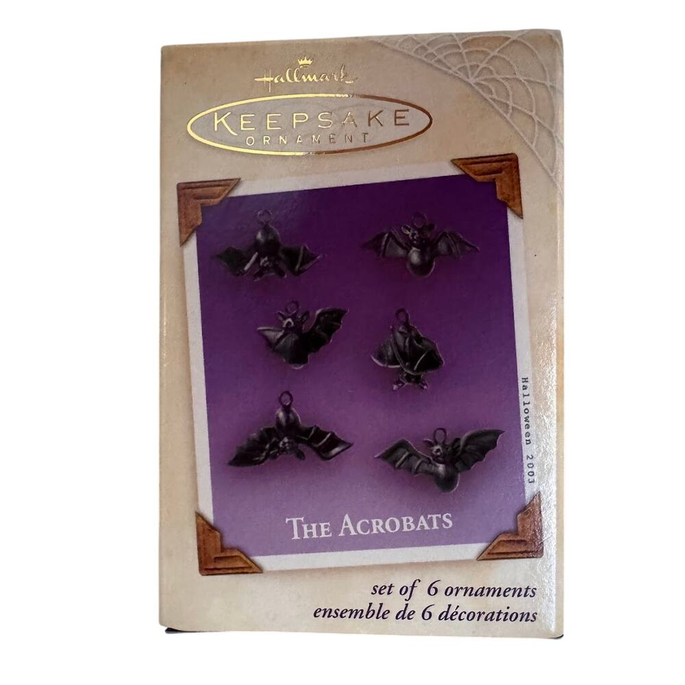 Hallmark Keepsake Ornament The Acrobats Halloween Black Bats 2003 Vintage